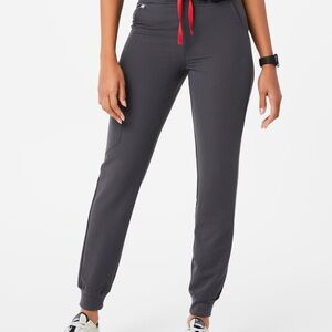 Figs Charcoal Joggers with Red Drawstring